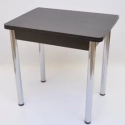 Обеденный стол Ломберный ХРОМ ЛДСП венге