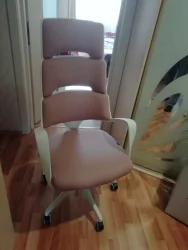 Кресло оператора Riva Chair SAKURA (белый пластик) Розовый