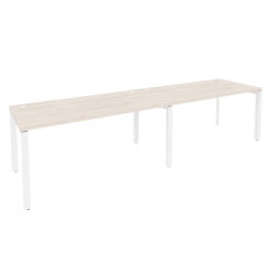 Рабочая станция на П-образном м/к ОНИКС О.МП-РС-2.4.8 Денвер Светлый/Белый / ONIX O.MP-RS-2.4.8