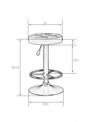 Табурет барный ДОБРИН БРУНО (кремово-коричневый) 2 шт / DOBRIN BRUNO