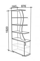 Шкаф в гостиную Стойка 5 Дуб Млечный