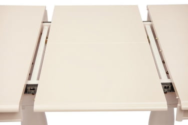 Раздвижной овальный стол Eva (EV-T4EX) дерево гевея/мдф, 120+39х80х75см, ivory white (слоновая кость 2-5)