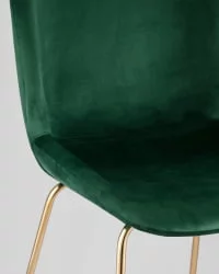 Стул барный Beetle Lite PU со спинкой Изумрудный