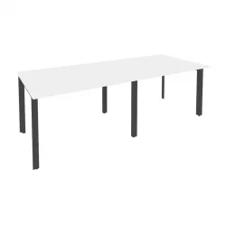 Стол переговорный (2 столешницы) ОНИКС О.МП-ПРГ-2.2 Белый Бриллиант/Антрацит / ONIX O.MP-PRG-2.2