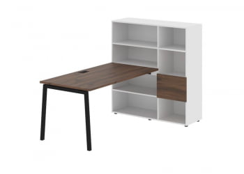 Рабочая станция EDIS ELRST 1215 Дуб Денвер темный Черный Белый