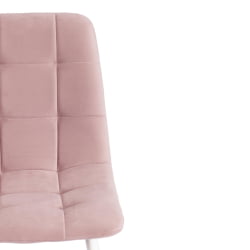Металлический стул CHILLY MAX Велюр/металл , 45 х 54 х 90 см , пыльно-розовый/белый