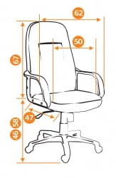 Кресло руководителя Leader синий