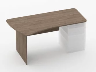 Стол эргономичный под встроенную тумбу Глассй 1.121.16Л Дуб Верцаска / Glassy