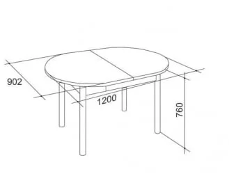 Кухонный стол Квартет Дуб сонома