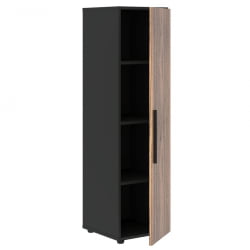 Шкаф-колонка с глухой средней дверью (правый) VELION VENEER VRMCS 40.1 R Американский орех Яшма черная