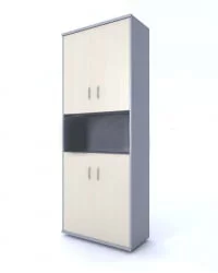 Шкаф СТ-1.5 Клен/металлик