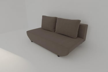 Диван Классик Мини без подлокотников (Berhouse) Цвет фасада: Коричневый Велюто 23; Тип: Прямой; Материал фасада: Металл/Велюр