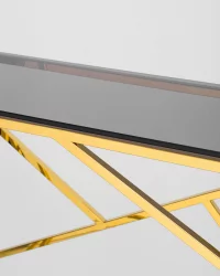 Консоль АРТ ДЕКО 115x30 Золото стекло smoke