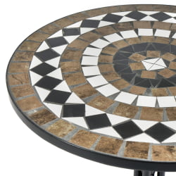 Круглый стол Secret de Maison ROMEO (mod. PL08-7451RV) металл, 60*72см, черный /плитка 