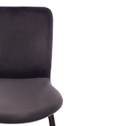 Стул GILLIAN (mod. 0137017-NI) металл/вельвет, 45х52,5х78 см, темно-серый S108 (666 SILVER GREY)/черный