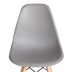 Стул со спинкой CINDY (EAMES) (mod. 1801) дерево бук/металл/сиденье пластик, 45x51x82 см, Light grey (светло-серый)
