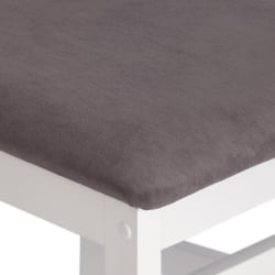 Стул CROSSMAN (комплект) NEW, Многослойный березовый шпон, 41х40х100 см, white/велюр темно-серый