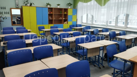 Школьная парта 1-местный регулируемый (рост 5-7) 600х500 мм ЛДСП Ясень шимо светлый/Металл Серый