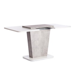 Раздвижной стол GENT ЛДСП, 110-145x68,6x75,5 см, Белый/Бетон