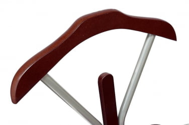 Вешалка костюмная CH-4089 дерево/хромированный металл, 48*28*108 см, cherry (вишня)
