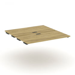 Двойной стол-приставка к двум опорным тумбам/шкафам CОНCЕПТ CН.ДСПР-006 Дуб Винченцо Антрацит / CONCEPT CN.DSPR-006