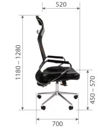 Кресло для руководителя CХАИРМАН 700 сетка Черный / CHAIRMAN