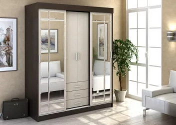 Шкаф-купе 4-ех дверный Лидер 1 Венге/дуб белфорд