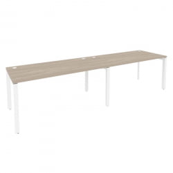 Рабочая станция на П-образном м/к ОНИКС О.МП-РС-2.4.8 Дуб Аттик/Белый / ONIX O.MP-RS-2.4.8