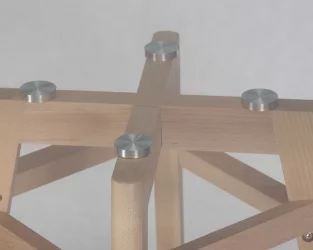 Маленький обеденный стол DOBRIN ALBERT 90 GLASS