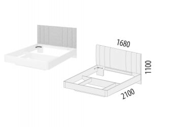 Кровать двуспальная Николь 901.01