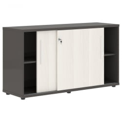 Шкаф с дверьми-купе ЕДИС ЕЛC 1343 Ясень Траун Белый Мокко / EDIS ELC