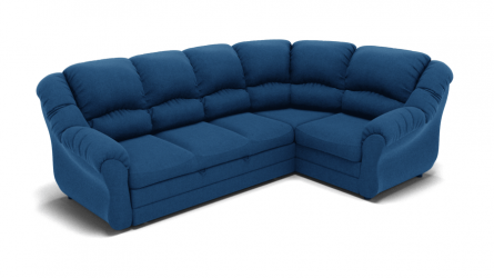 Диван Хост угловой (ЗР) Цвет фасада: Синий; Тип: Универсальный; Материал фасада: Металл/Велюр