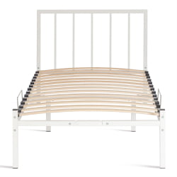 Односпальная кровать Bruno металл, 90*200 см, белый