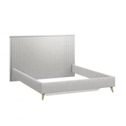 Кровать двуспальная 1600 Шелли EL-6B с подъемным механизмом Серая