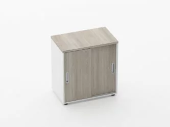 Тумба-купе Дека 9.02.07 Дуб Сантана светлый/Белый / Deka