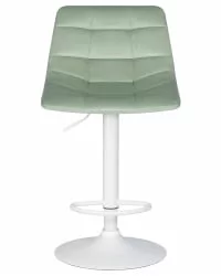 Стул барный DOBRIN TAILOR WHITE Пудрово-мятный велюр MJ9-87