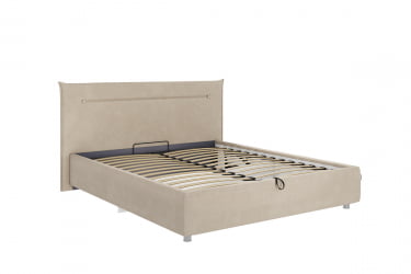 Кровать 1.6 Альба с подъем. механизмом ZP.KM1.6-15 капучино (велюр)