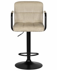 Стул барный DOBRIN KRUGER ARM BLACK (бежевый вельвет (LAR-E2041-04))
