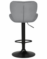 Стул барный DOBRIN BARNY BLACK (серый велюр (MJ9-75))