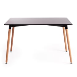 Стол JOHN (mod. T1001) МДФ/дерево, 80 х 120 х 75 см , Black (черный)/ Natural (натуральный)