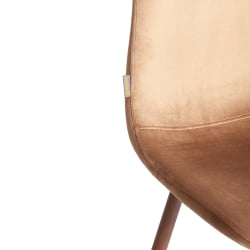 Мягкий стул БРЕЕЗЕ (мод. ДЖСC-58) Велюр/металл , 44 х 53 х 86 см, Дэрк бровн (темно-коричневый) ХЛР11/ орех / BREEZE (mod. JSC-58) Dark brown HLR11/