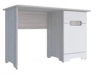 Детский стол Палермо-3 Юниор Ясень шимо светлый Белый глянец