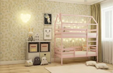 Двухъярусная кровать для детей RooRoom кд-7С Серый