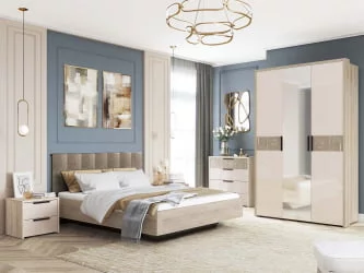 Модульная спальня Кашемир набор №2 Дуб Кронберг/Кашемир