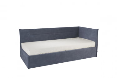 Кровать  0.9 Альба (Тахта) КМ.T-16 топаз (велюр)