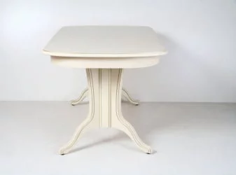 Стол из массива дерева Лира-3 (1,5м) тон 2М с золотой патиной