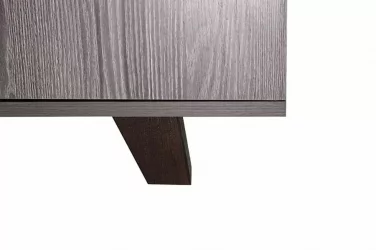 Двустворчатый шкаф Элена Лайт 2 Ясень Черный Бодега Белый