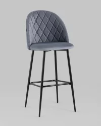 Стул барный Марсель Б велюр Серый