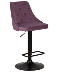 Стул барный ДОБРИН ДЖОСЕПХ БЛАCК (пудрово-сиреневый велюр (МДЖ9-52)) 2 шт / DOBRIN JOSEPH BLACK (MJ9-52))
