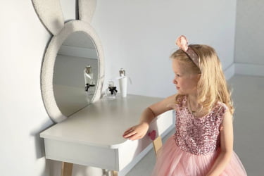 Набор детский Зайка MK-0019 белое дерево/белый (плюш)